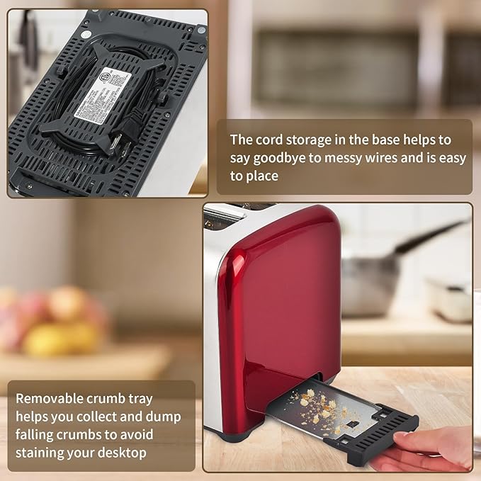 SEEDEEM 2-Slice Smart Toaster with Touchscreen and Fast Heating