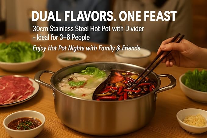 Laotesi 30cm Dual Hot Pot Divider LTS-12516