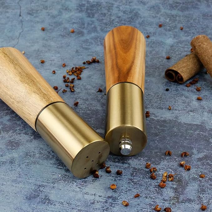 Luxury Stainless Steel Salt & Pepper Mill Set
