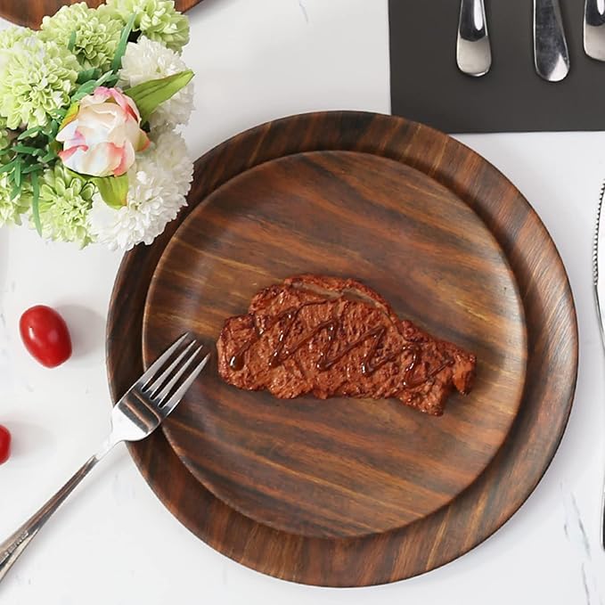 TP Rosewood Melamine 6-Piece Plate Set