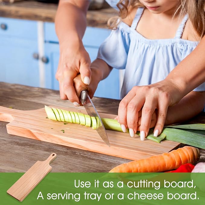 EcoServe Small Rubber Wood Charcuterie Board 16" x 4.5"