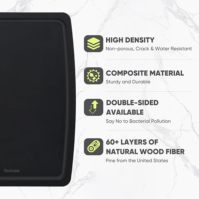 Eco-Smart Wood Fiber Chef Board - 14.6"x10.8" with Juice Groove