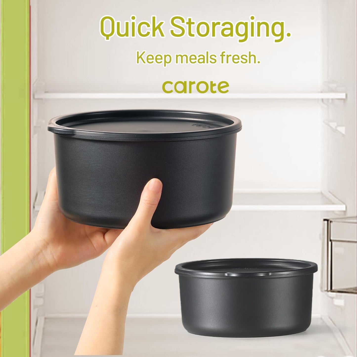 CAROTE 11pc Nonstick Cookware Set with Detachable Handles