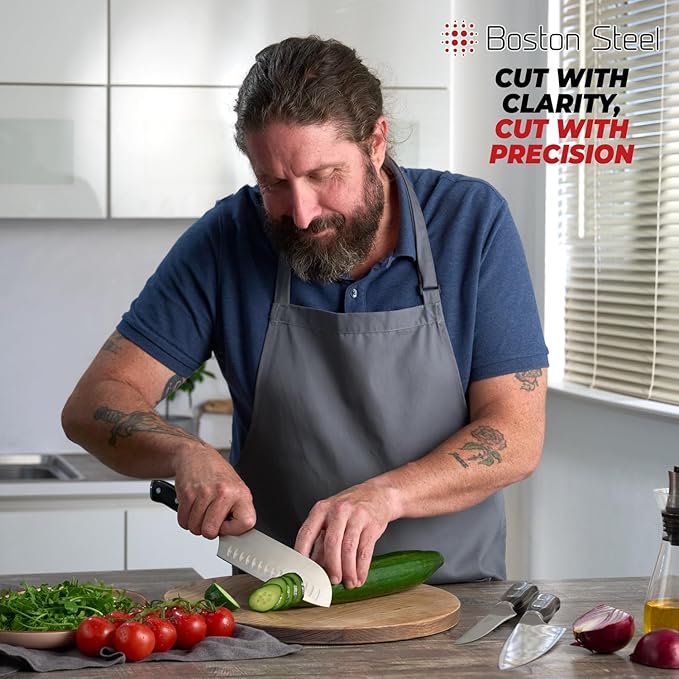 Boston Steel 6-Inch Precision Boning Knife with Ebony Handle