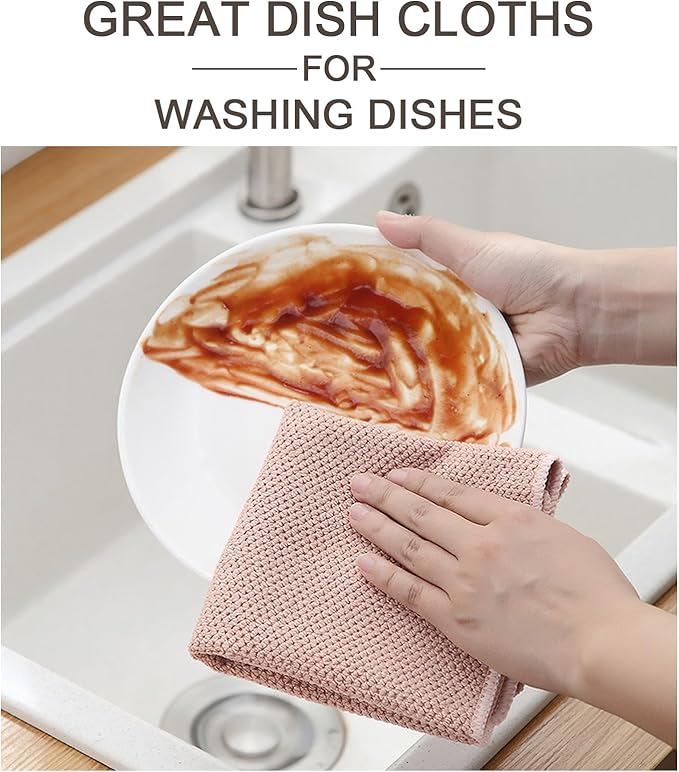 K&Janet Supreme Waffle Microfiber Dish Towels 12 Pack