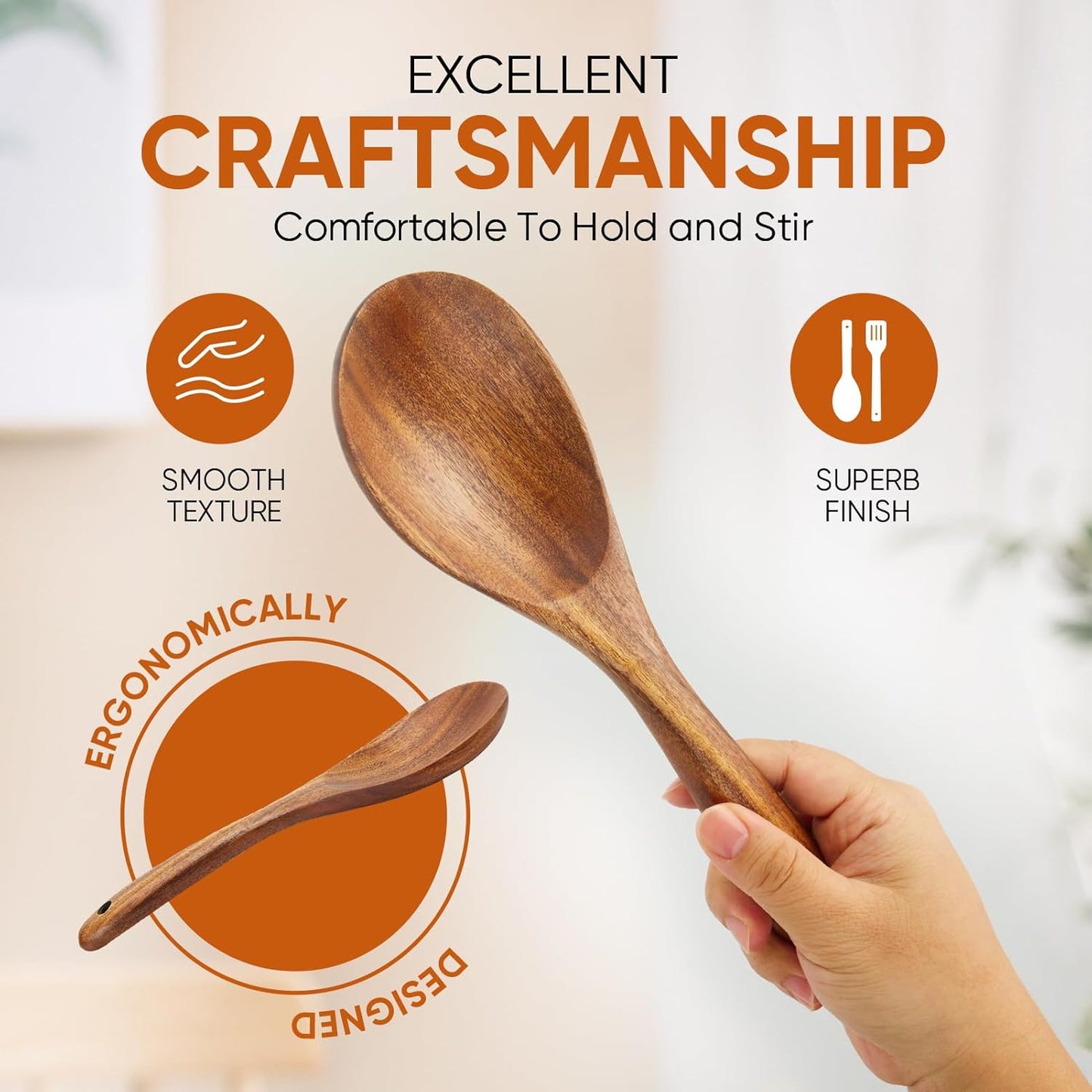 TeakMaster 6-Piece Wooden Cooking Set
