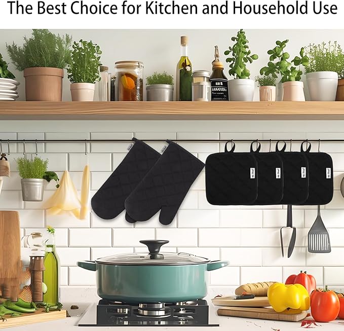 EcoHeat 6-Piece Oven Mitts & Pot Holders Set