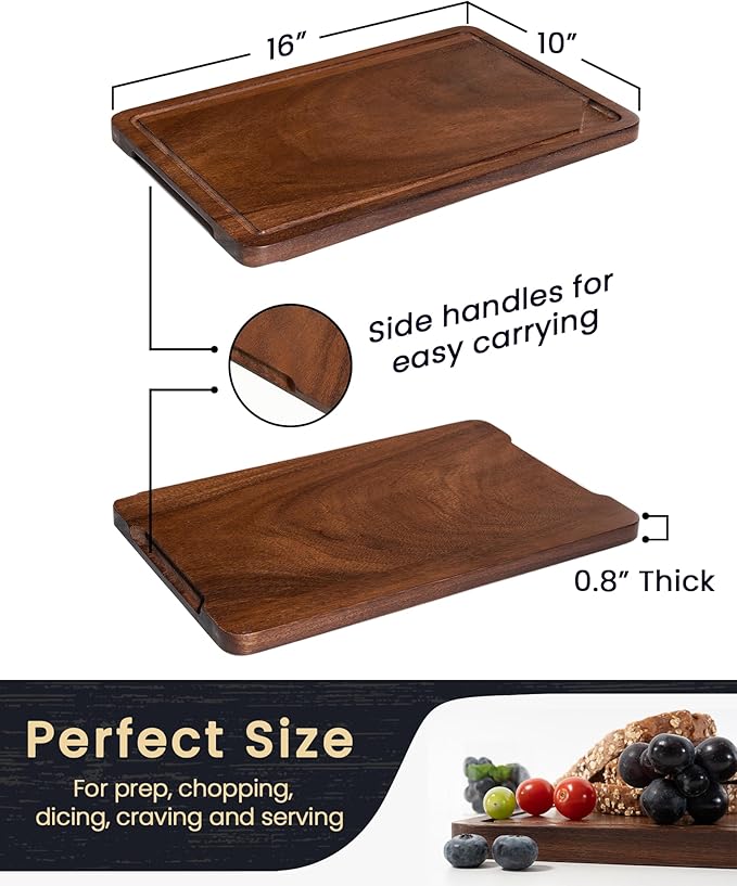 Axeman Premium Walnut Cutting Board with Juice Groove
