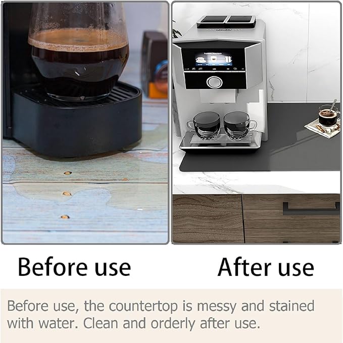 Quick-Dry Kitchen Counter Mat 12x19 (Black)