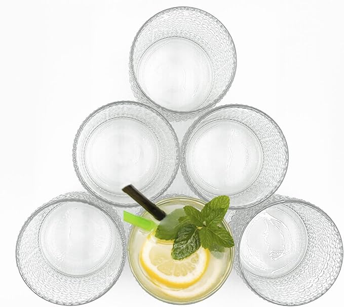 Vintage Hobnail 6-Piece Glass Set 13 oz