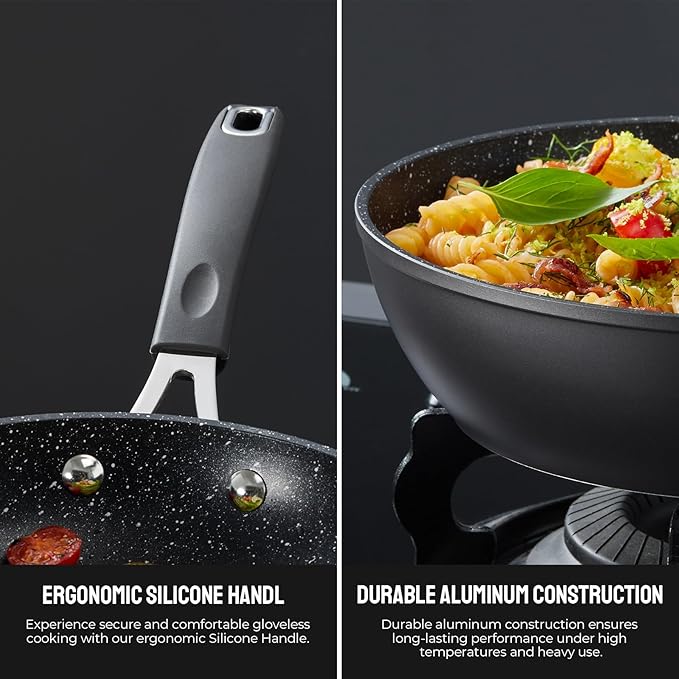 BEZIA 10-Piece Non-Stick Induction Cookware Set