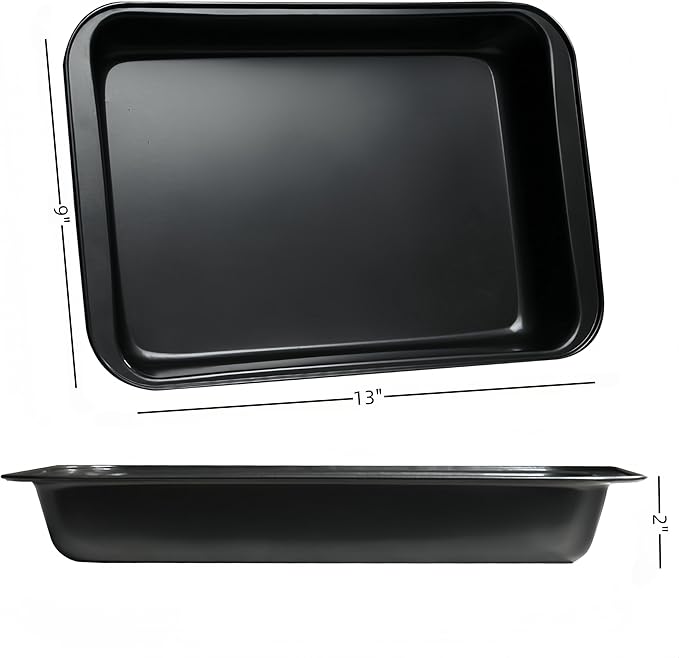 FISDEN 3-Piece Deep Baking Pan Set Non-Stick 9x13