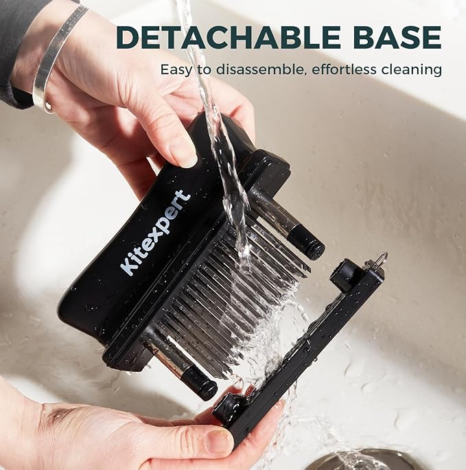 Kitexpert Meat Tenderizer 48 Ultra Sharp Blades Meat Tenderizer Tool with Stainless Steel Needle Detachable Base for Easy Cleaning Heavy Duty Tenderizer for Chicken Steak