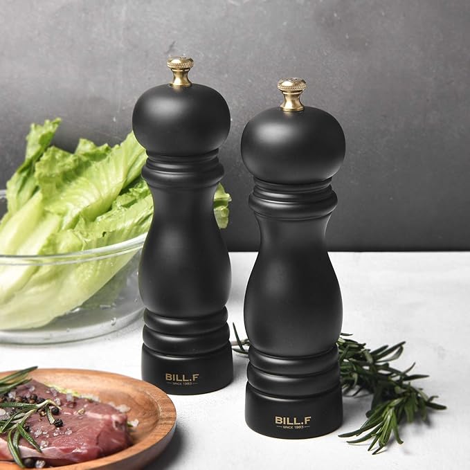 ForestBlend 7" Adjustable Wooden Salt & Pepper Mills