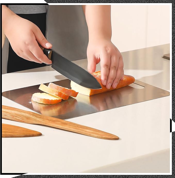 Yaocom 304 Steel 6x9 Inch Kitchen Cutting Board Set