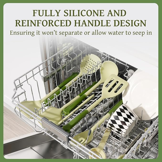 Kikcoin 43-Piece Silicone Kitchen Set - Heat Resistant and BPA Free