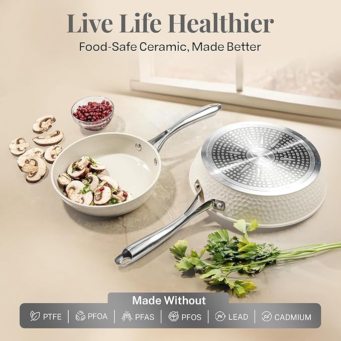 Gotham Steel 3-Piece Copper Nonstick Skillets