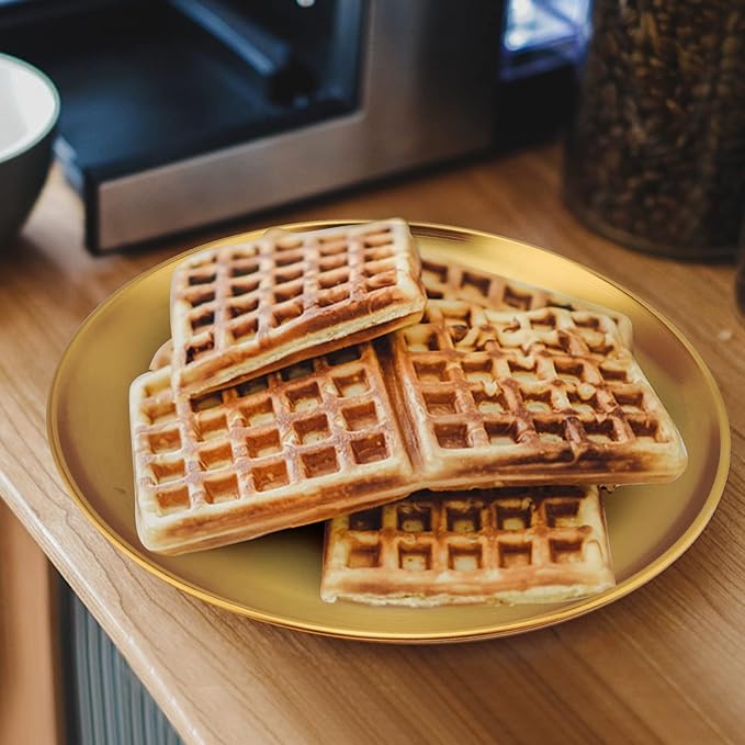 GoldLuxe 12" Stainless Steel Plates 4-Pack