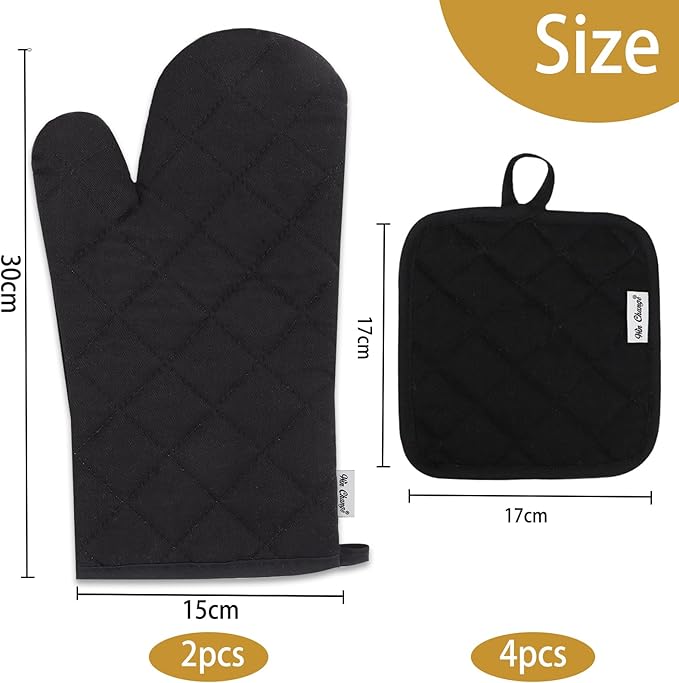 EcoHeat 6-Piece Oven Mitts & Pot Holders Set