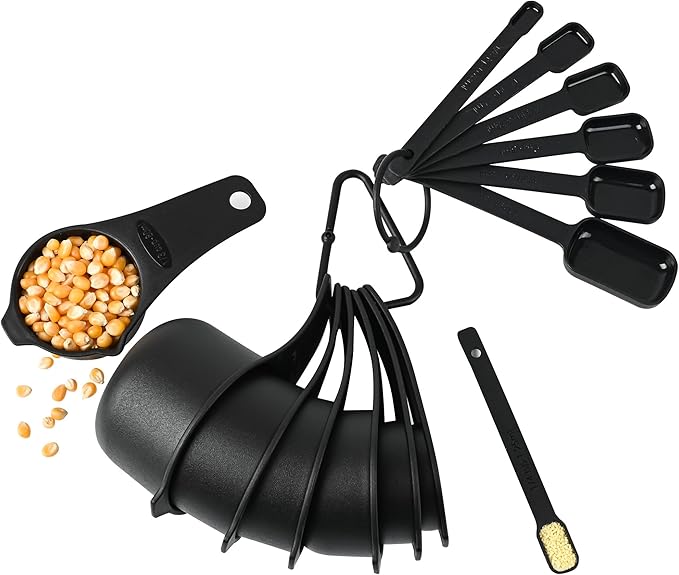 Smithcraft Precision Plastic Measuring Set 15 Piece Black