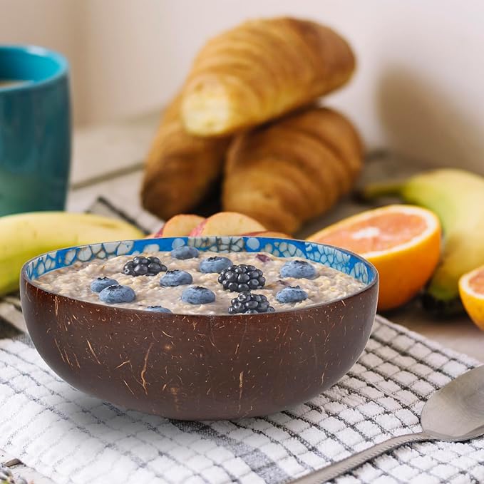 ChezMax Pearl Inlay Coconut Bowl