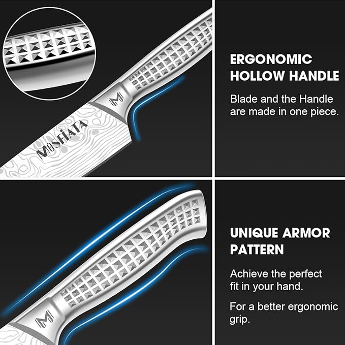 MOSFiATA 12-Piece Chef Knife Set with Storage Bag