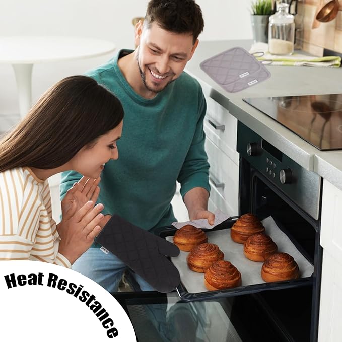 EcoHeat 6-Piece Oven Mitts & Pot Holders Set