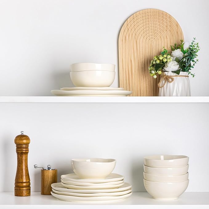 GBHOME 12-Piece Artisan Ceramic Dinner Set