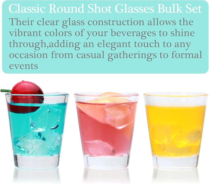 Classic Round Shot Glass Collection - 6 Piece Set