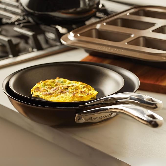 Anolon Copper Luxe Nonstick Skillet Duo - 8.5" & 10"