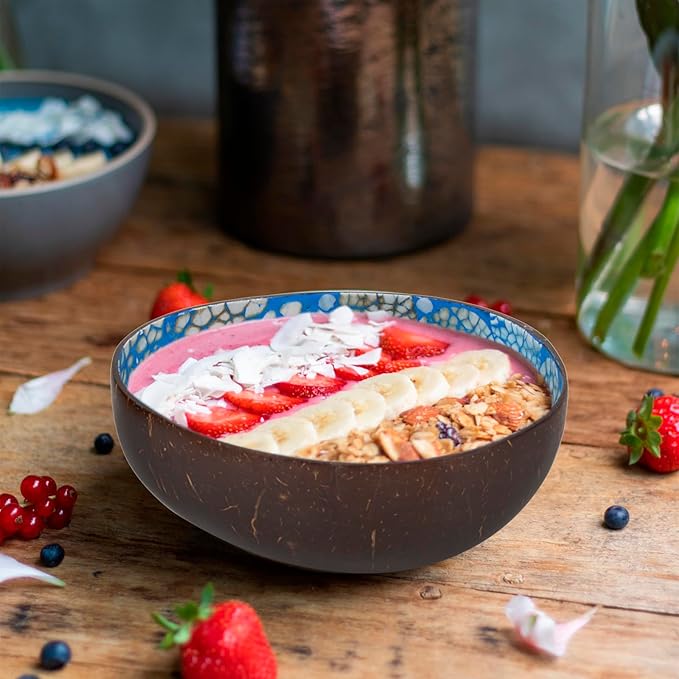 ChezMax Pearl Inlay Coconut Bowl