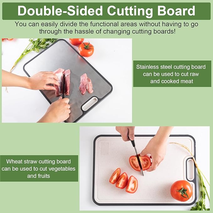 Stainless-Straw Hybrid Cutting Board