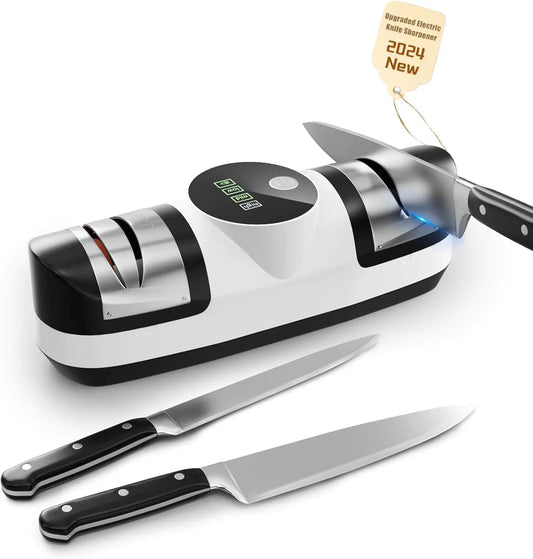 DiamondPro 5-in-1 Electric Knife Sharpener with LED & 3-Speeds