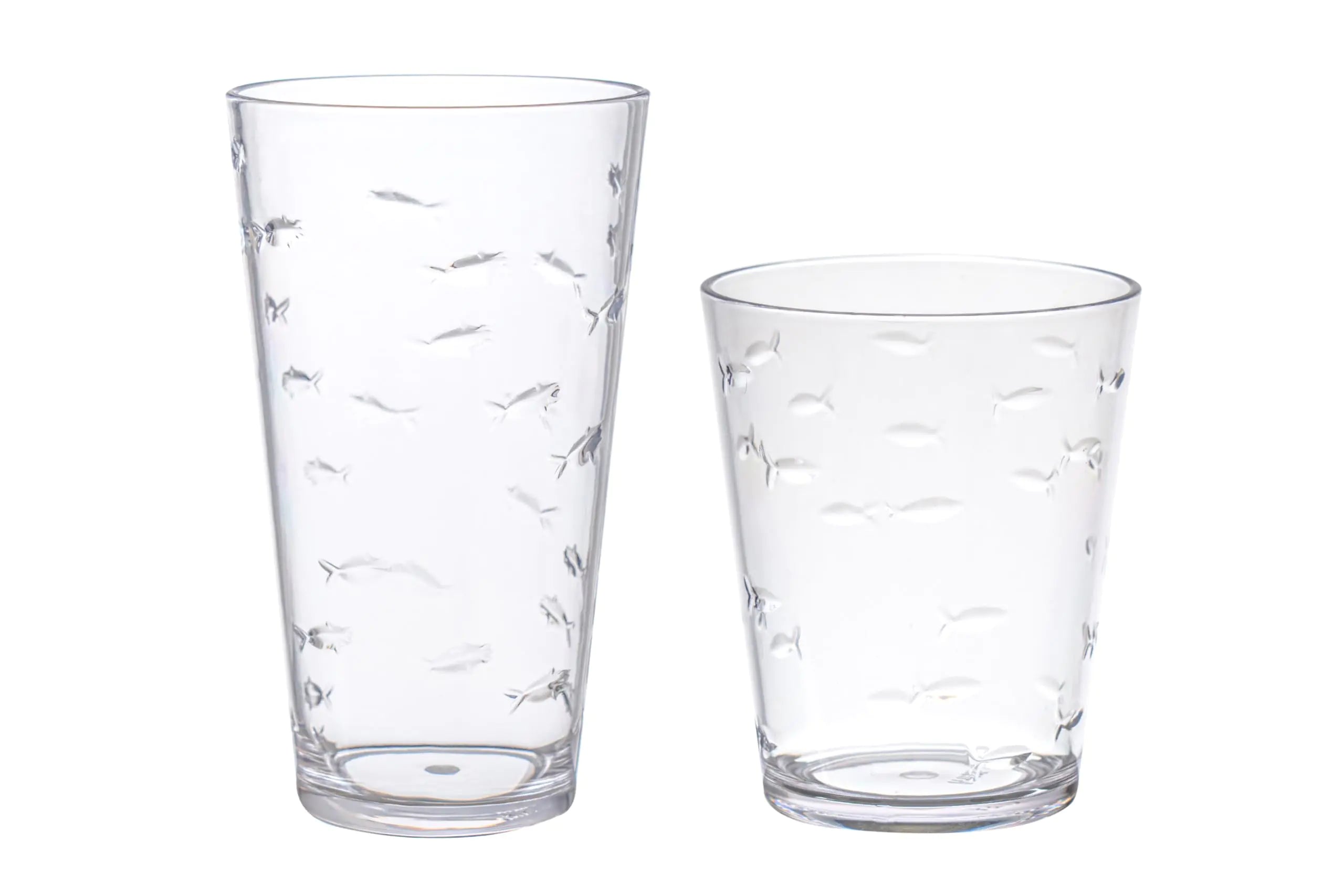 KLIFA - Charleston Fish Acrylic 8-Cup Set - BPA-Free & Dishwasher Safe