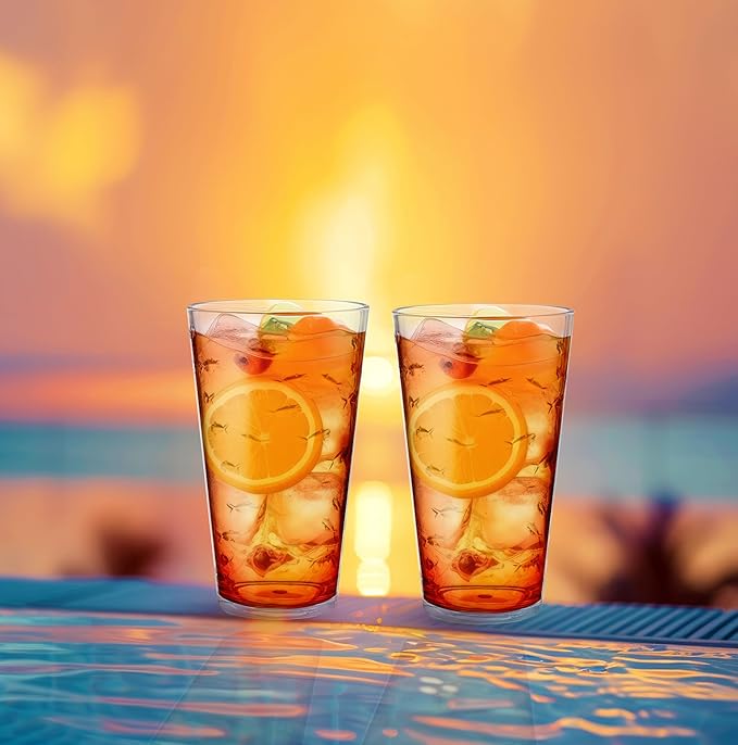 KLIFA - Charleston Fish Acrylic 8-Cup Set - BPA-Free & Dishwasher Safe