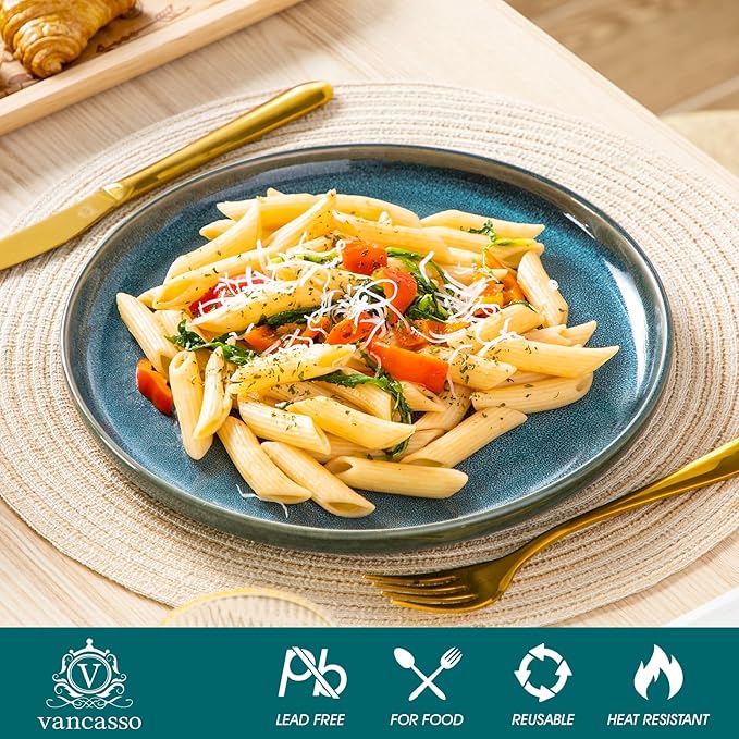 vancasso Azure 10-Inch Ceramic Dinnerware Set for 6