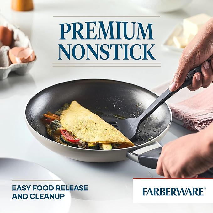 Farberware 15-Piece Pewter Nonstick Cookware Set