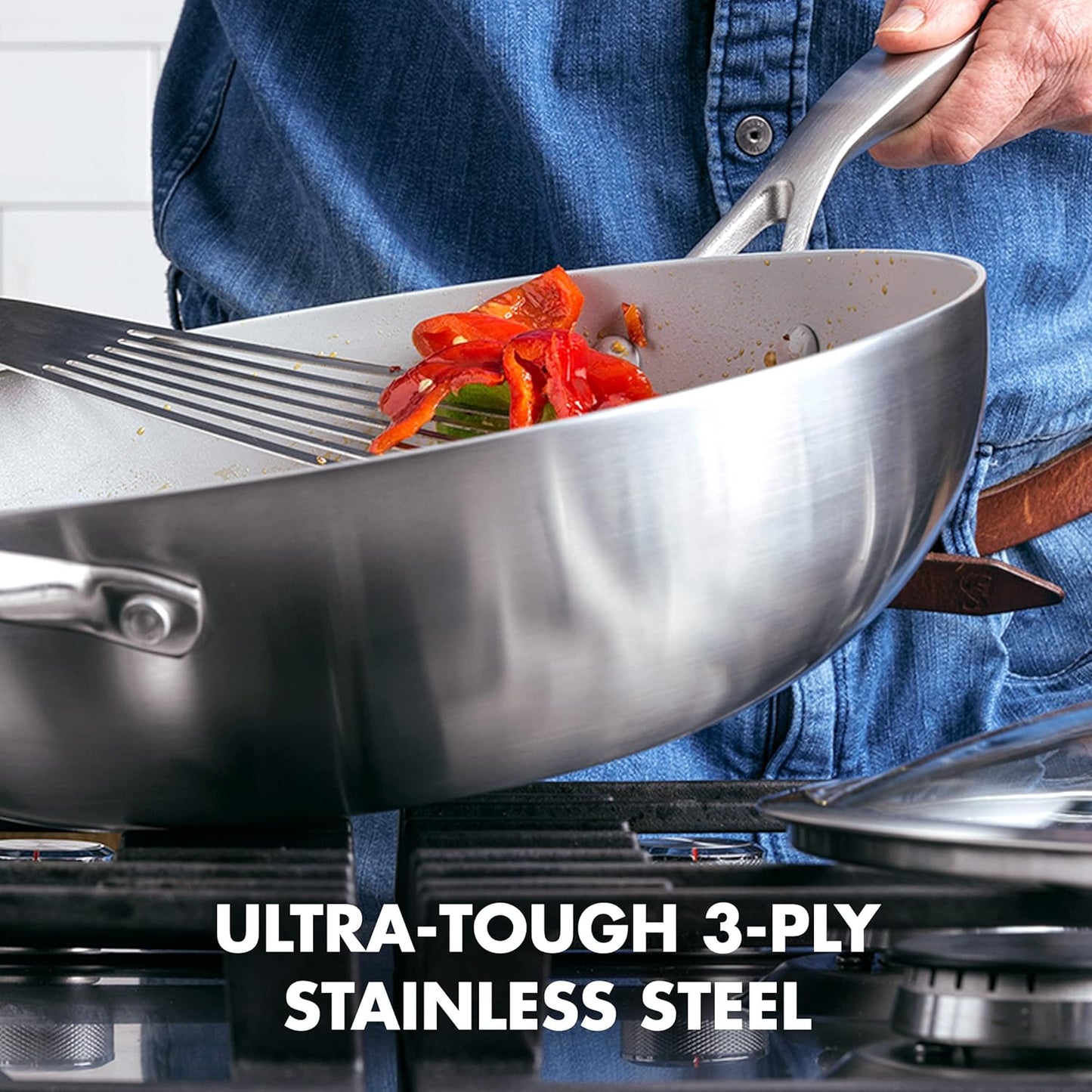 GreenPan Venice Pro 1.7QT Tri-Ply Ceramic Nonstick Saucepan