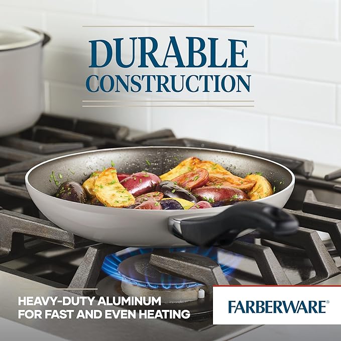 Farberware 15-Piece Pewter Nonstick Cookware Set