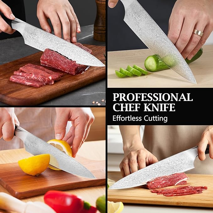 SharpEdge 8-Inch Japanese Chef Knife Set with Accessories