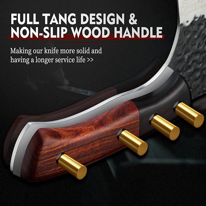 Huusk Elite 7.5" Chef's Cleaver - High Carbon Hand-Forged Knife