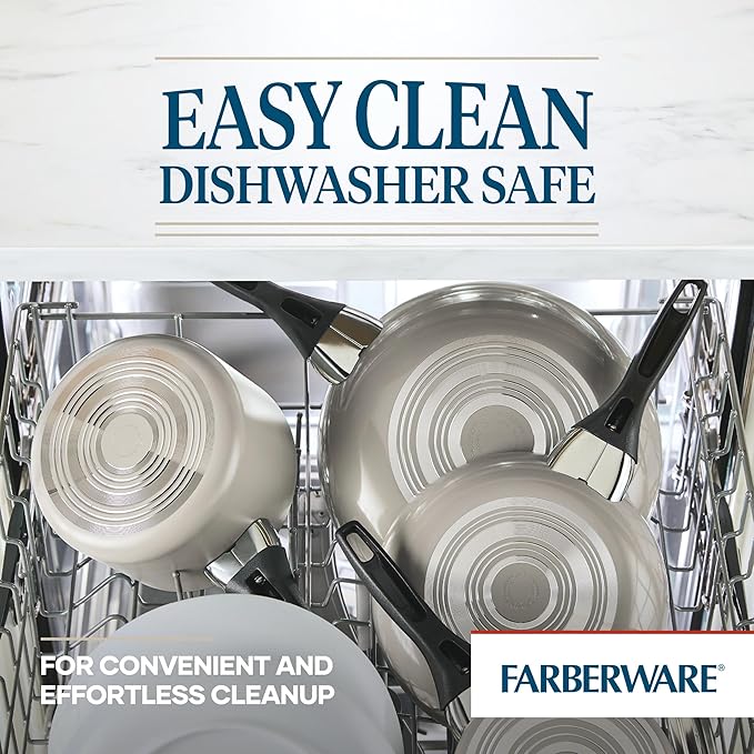 Farberware 15-Piece Pewter Nonstick Cookware Set