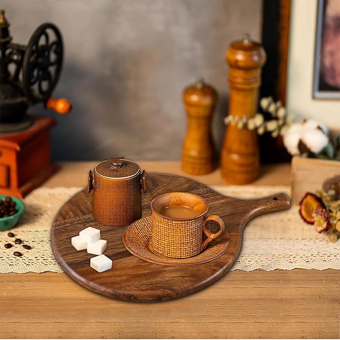 Walnut Wood Elegance Pizza & Charcuterie Board