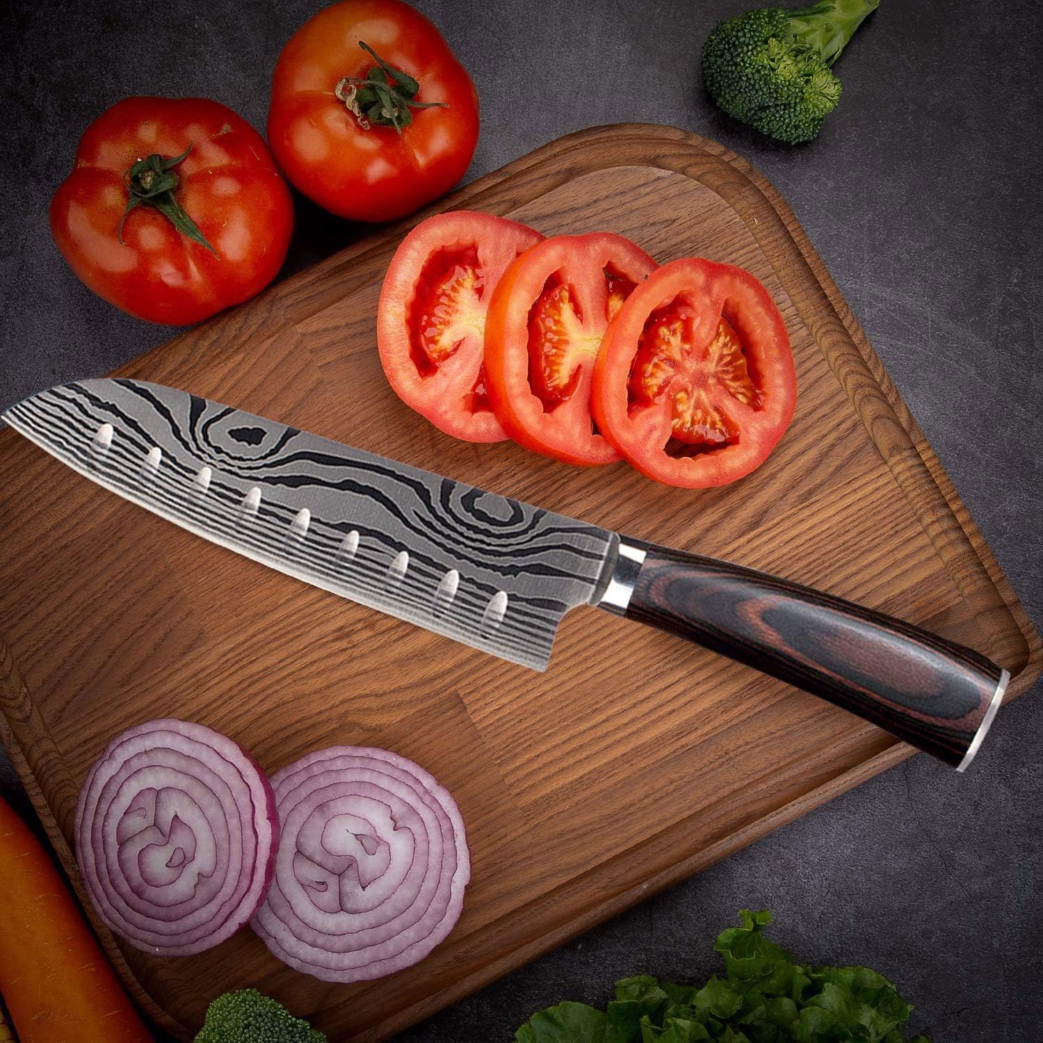 AIRENA Precision Santoku Chef Knife - 7" Japanese Stainless Steel