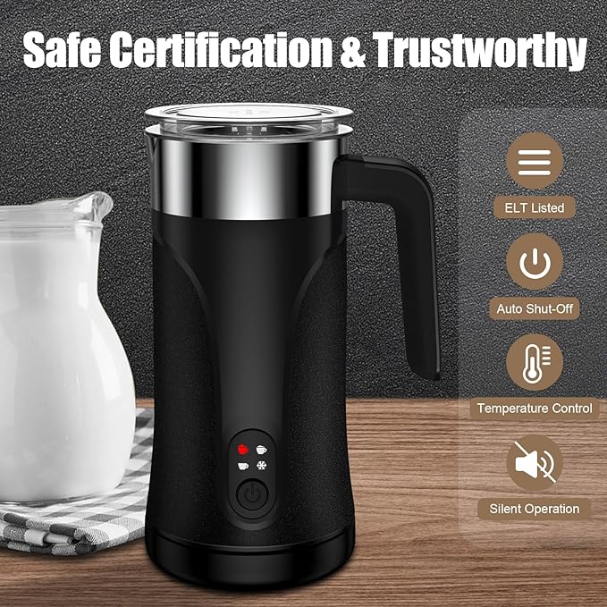 Ovetedot 4-in-1 Quiet Milk Frother & Steamer