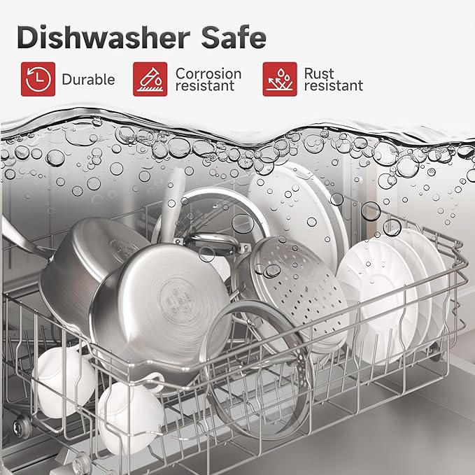 Leetaltree Multifunctional 1.5QT Stainless Saucepan with Glass Lid