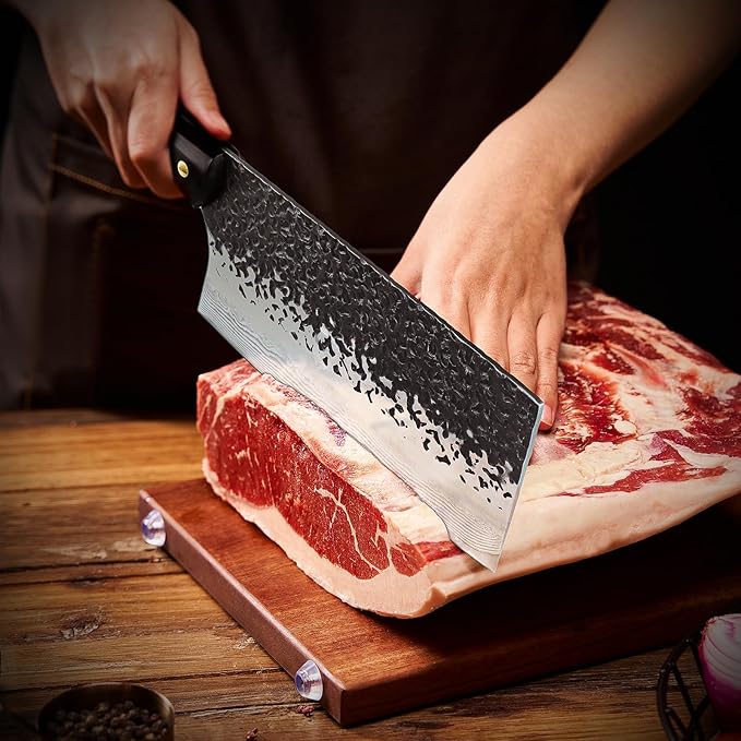 Huusk Elite 7.5" Chef's Cleaver - High Carbon Hand-Forged Knife