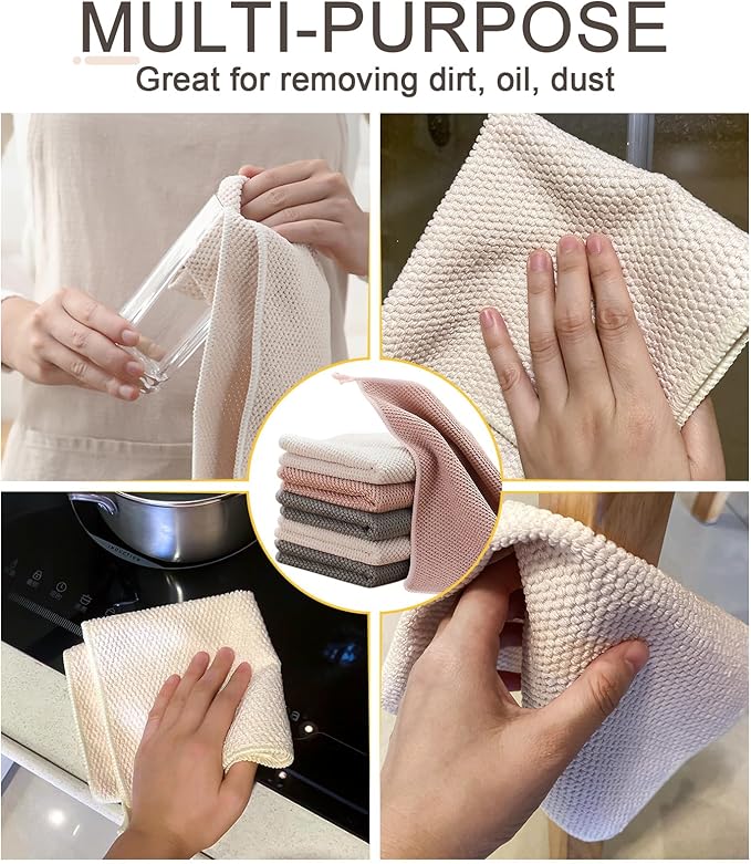 K&Janet Supreme Waffle Microfiber Dish Towels 12 Pack