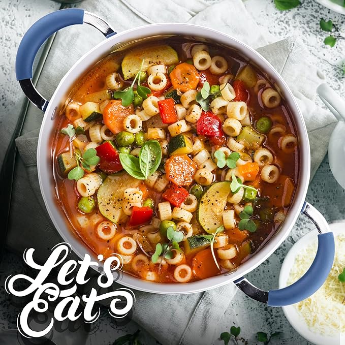 NutriChef 5-Quart Modern Dutch Oven - Non-Stick with Tempered Glass Lid