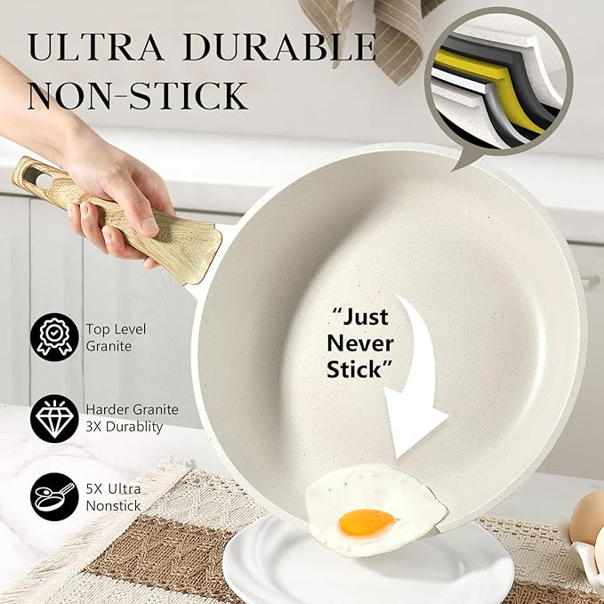 GiPP 9.5" Eco Granite Nonstick Frying Pan - PFOA Free